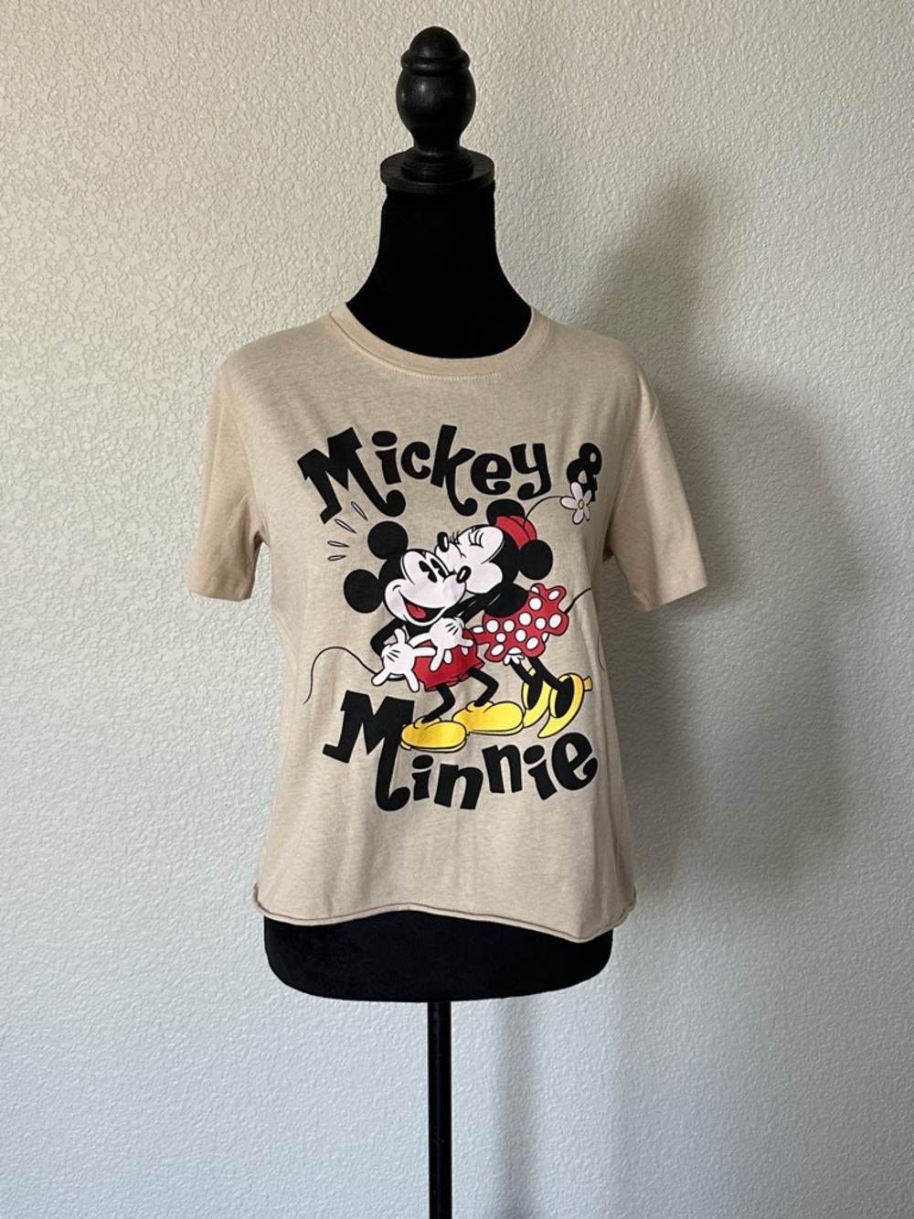NWOT Women’s Mickey & Minnie Beige Graphic Tee